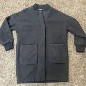 Eddie Bauer Lynden Cozy Sherpa Fleece Zip Parka Jacket Thermal Tunic Long Coat S